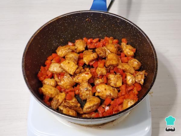 Receta de Arroz chaufa de pollo - Paso 7
