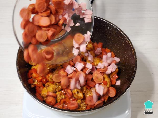 Receta de Arroz chaufa de pollo - Paso 8