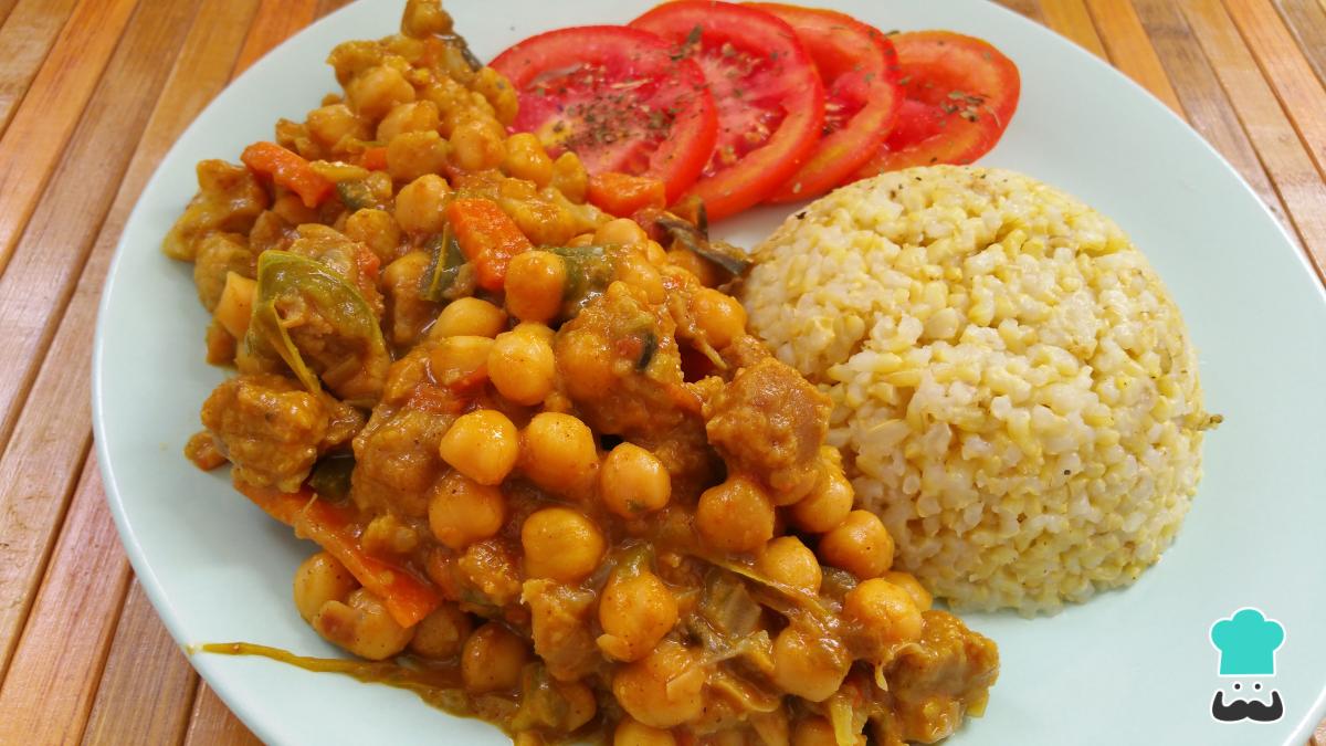 Receta de Garbanzos con soja texturizada