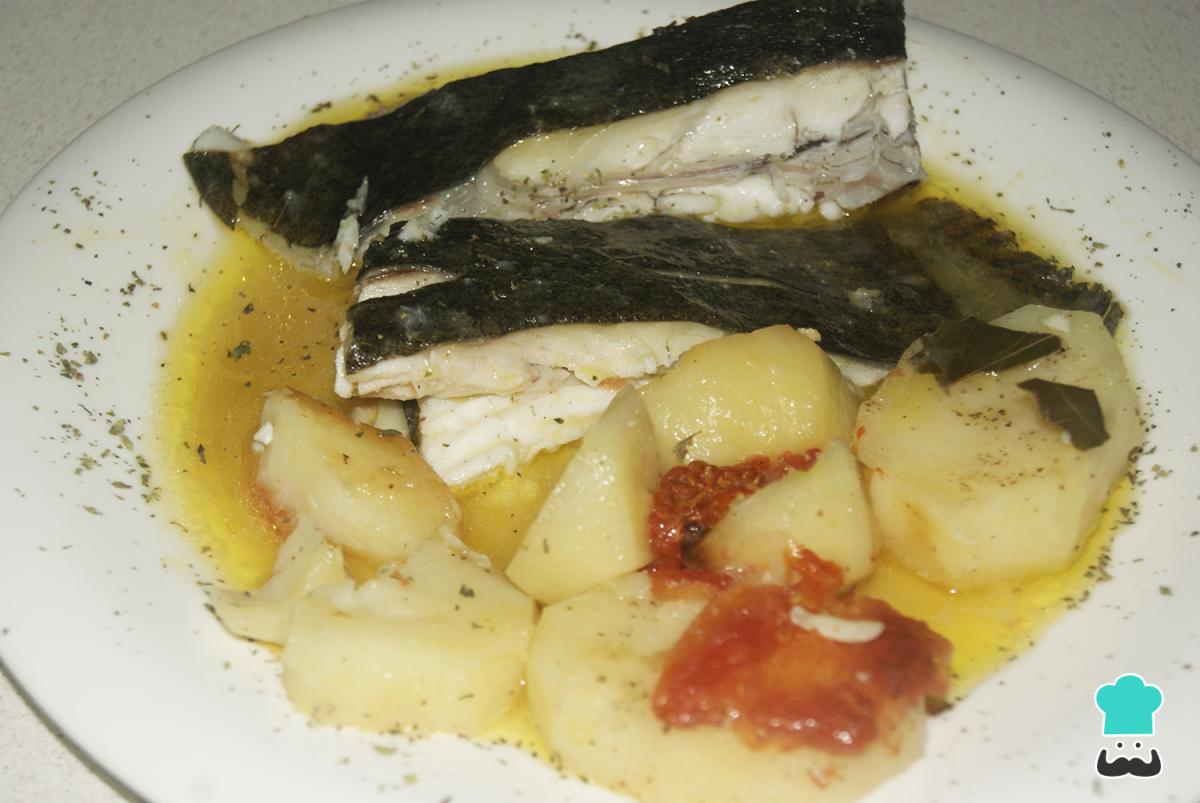 Receta de Rodaballo al horno con patatas panaderas