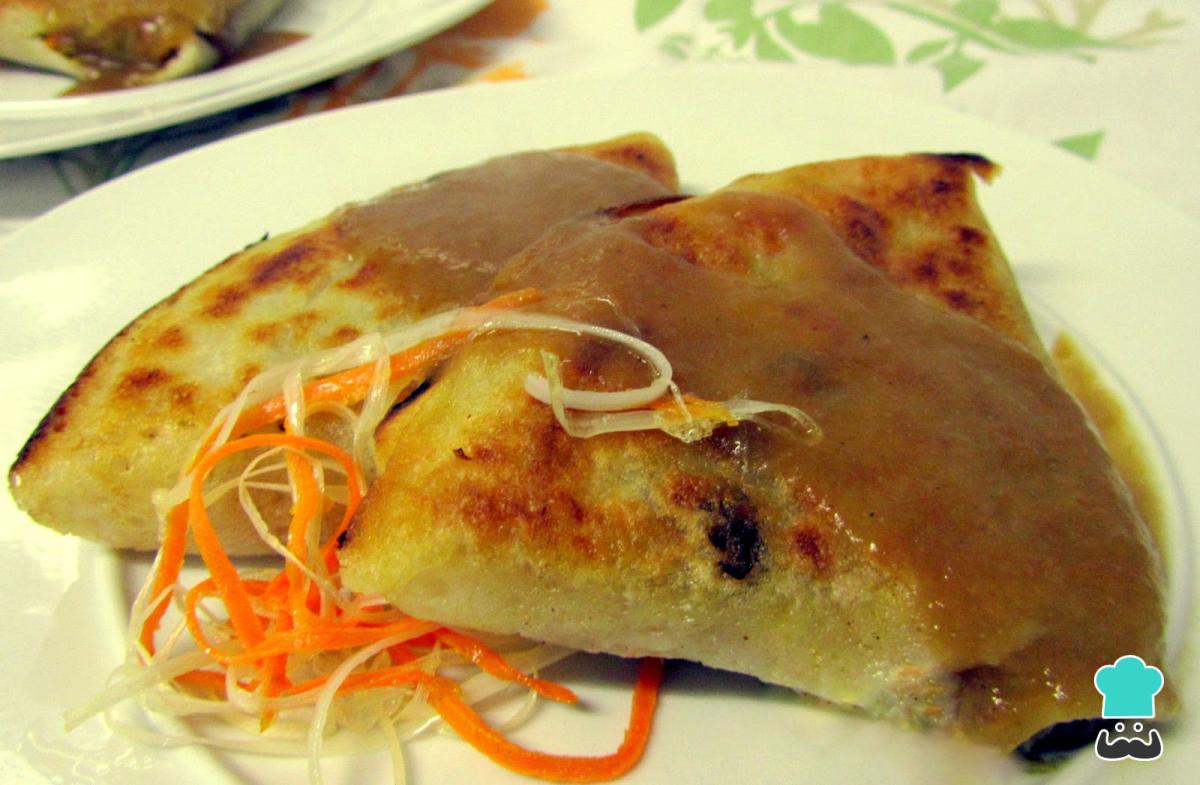 Receta de Crepes de verduras con salsa
