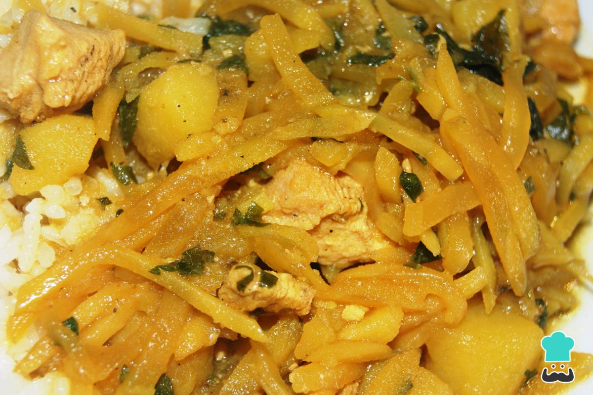 Receta de Olluquito con pollo