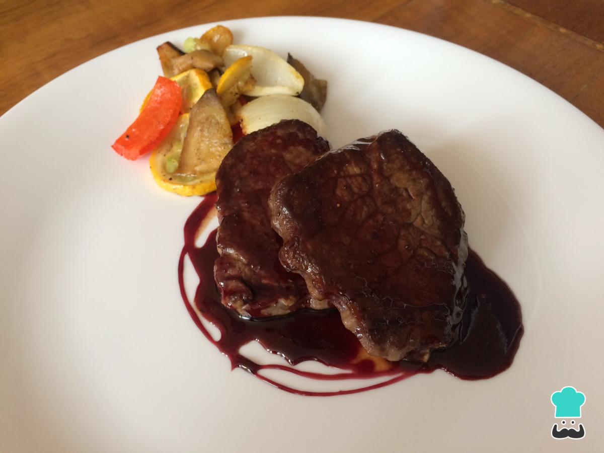 Receta de Solomillo con reducción de vino