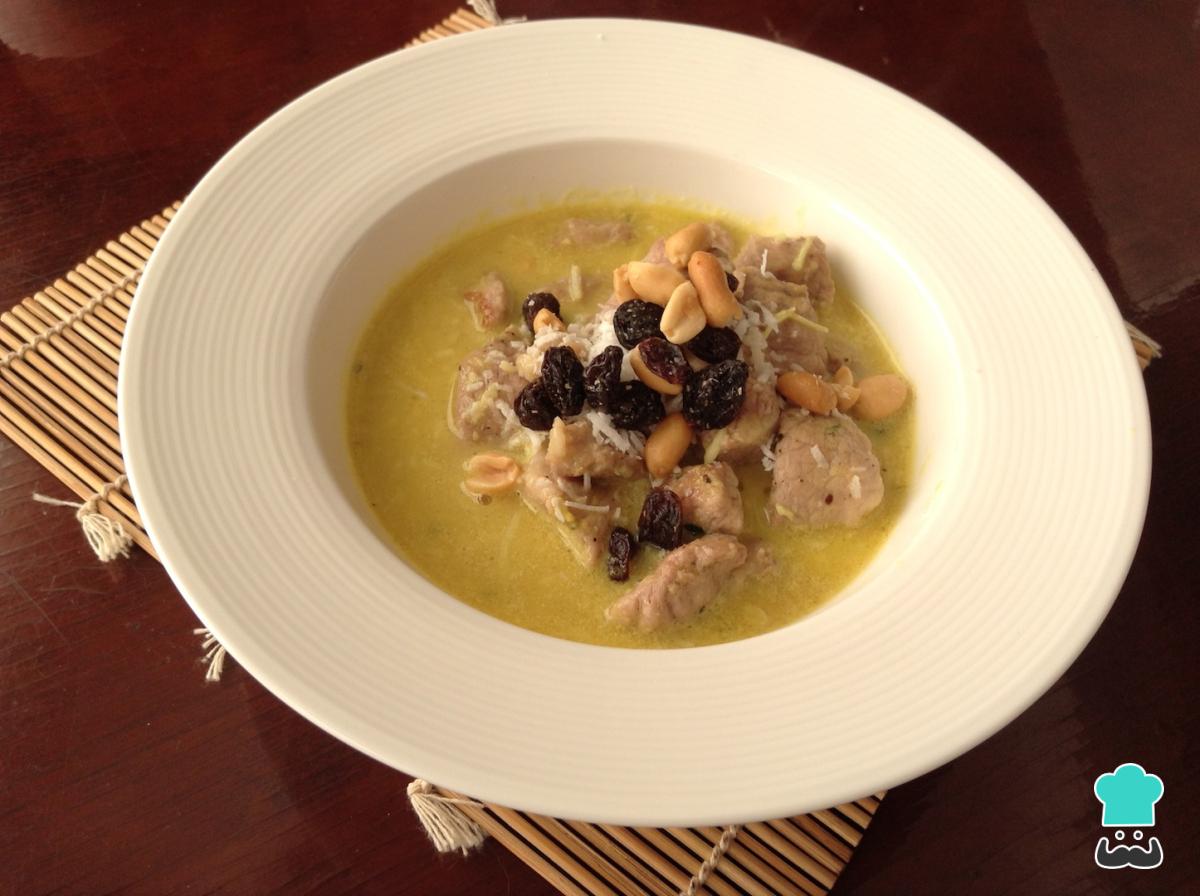 Receta de Cerdo al curry con coco