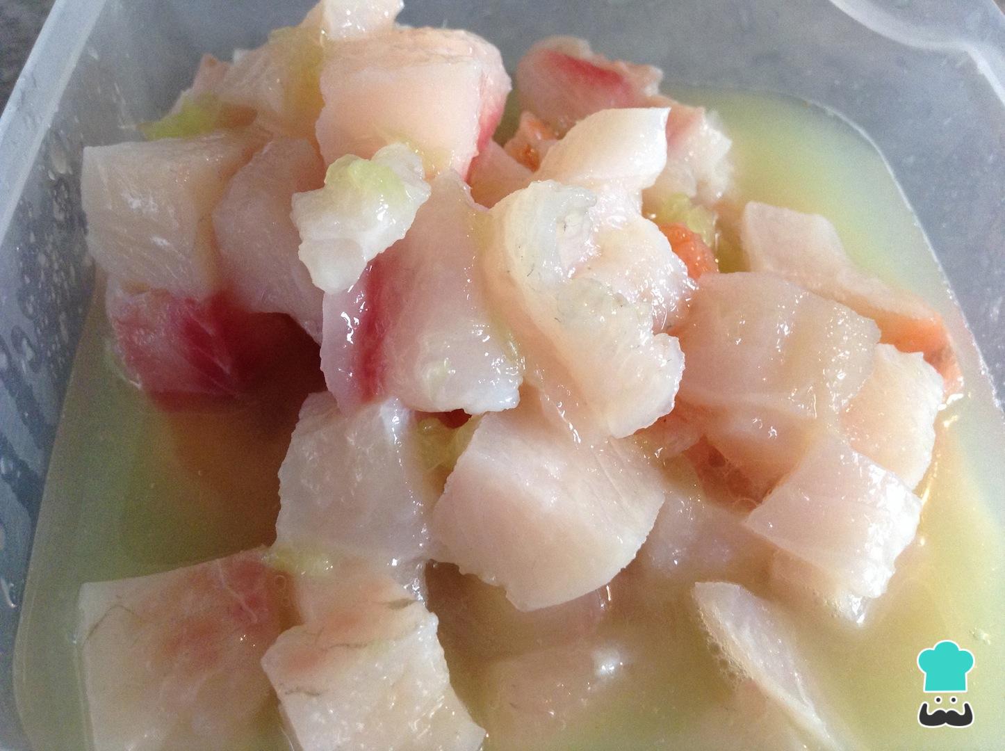 Ceviche de camarón y tilapia