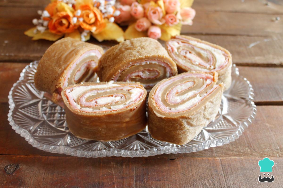 Receta de Pionono de jamón y queso