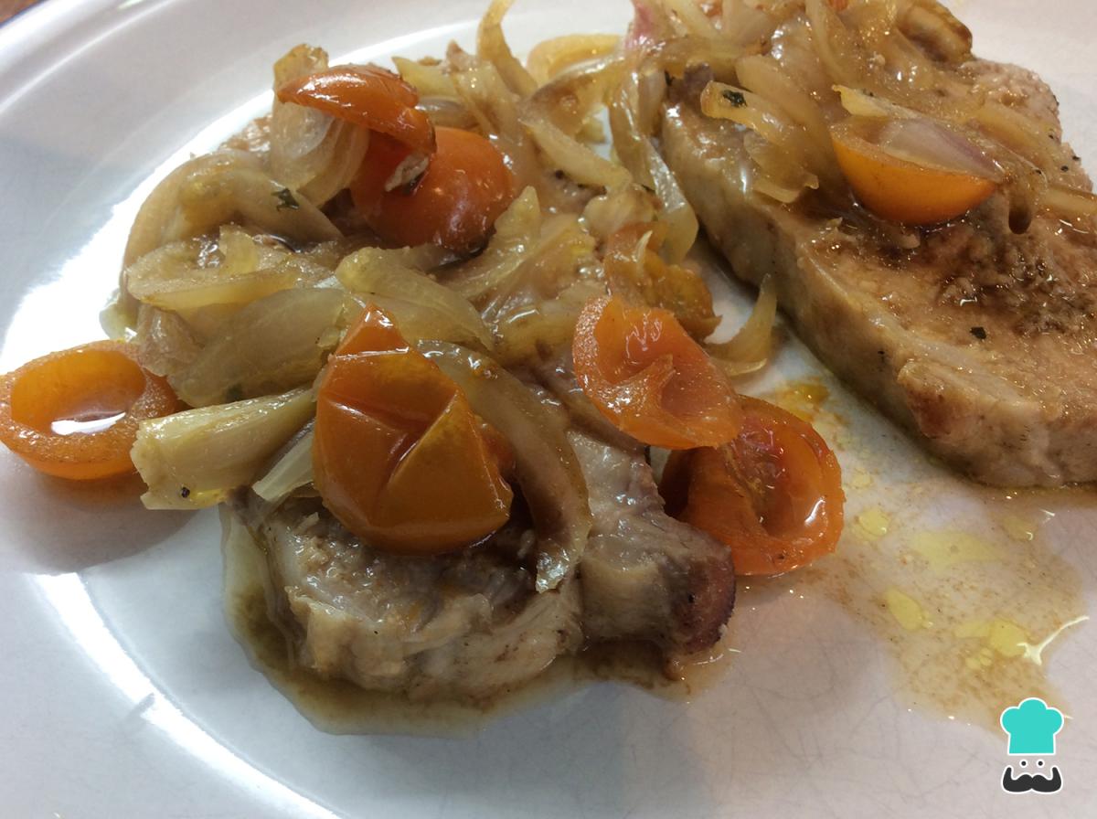 Receta de Lomo de cerdo al horno con salsa inglesa