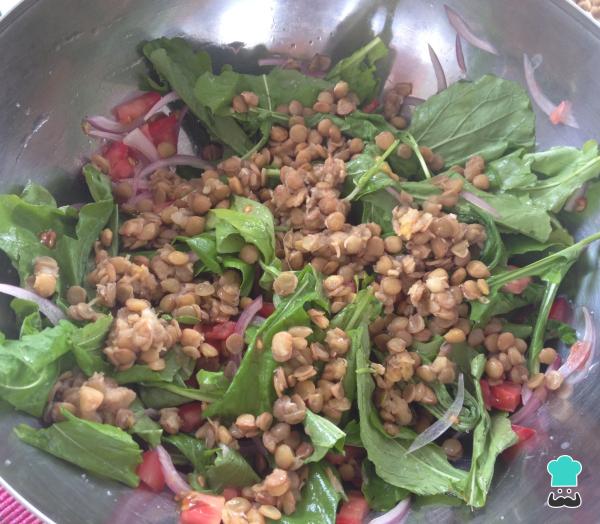 Receta de Ensalada de lentejas con salmón - Paso 5