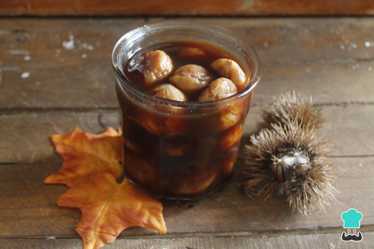 Receta de Castañas en almíbar