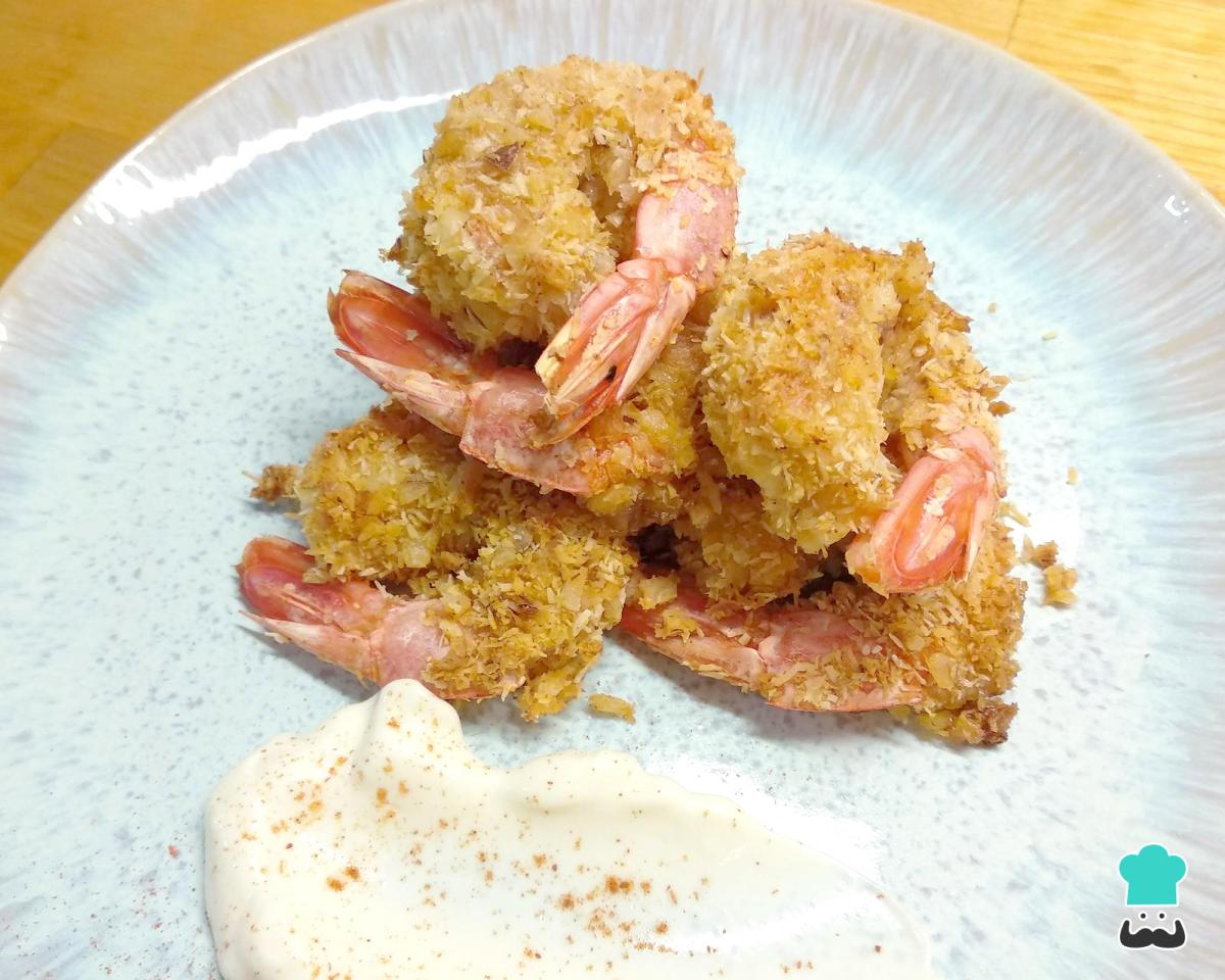 Receta de Camarones empanizados con coco