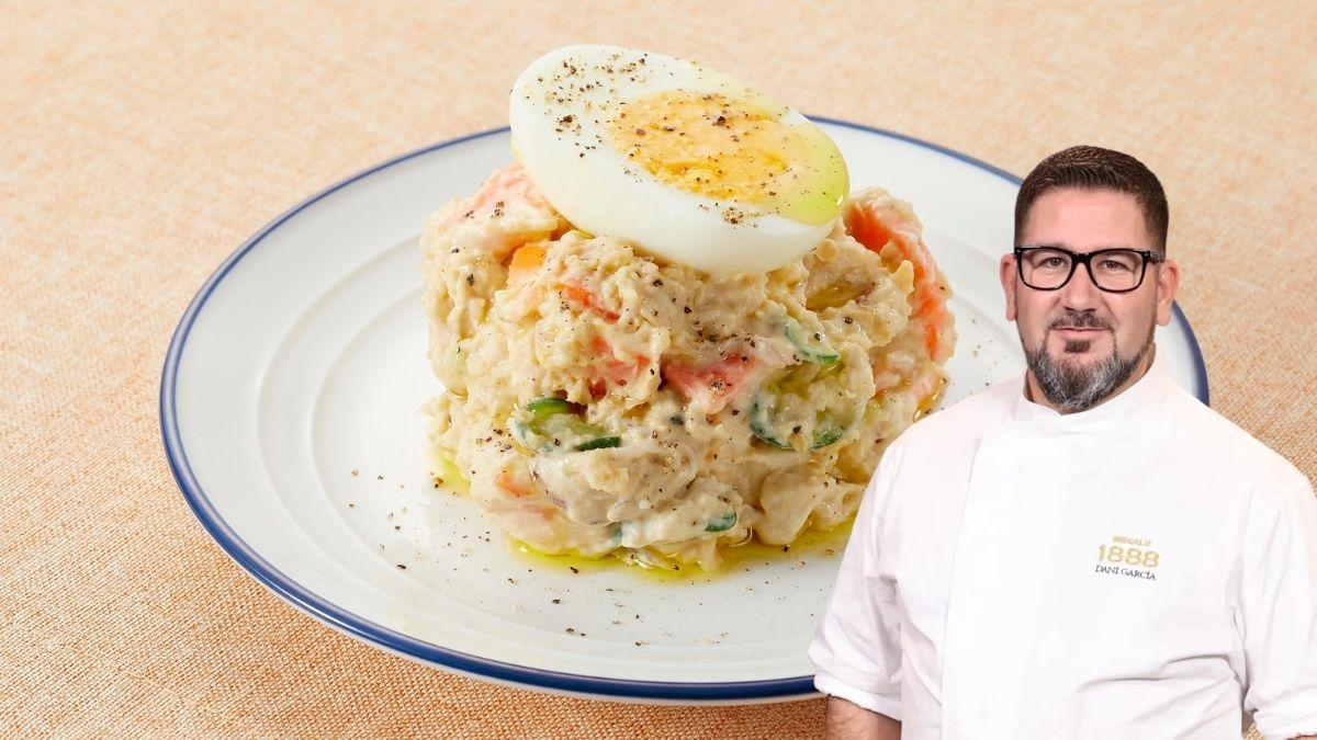 Dani García, chef: “Así mejoro la ensaladilla rusa, con puré de aceituna rellena de anchoa y huevos fritos de codorniz”