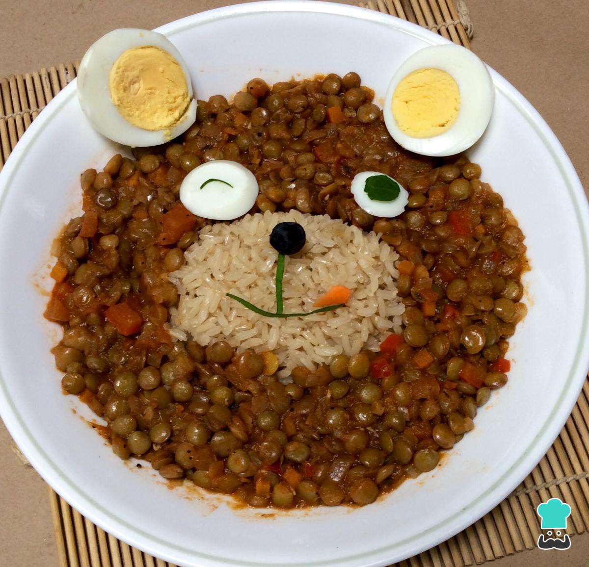 Receta de Lentejas para niños