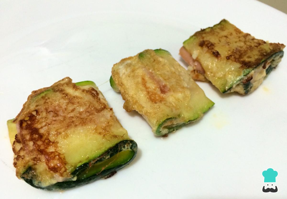 Receta de Calabacines rellenos de jamón y queso