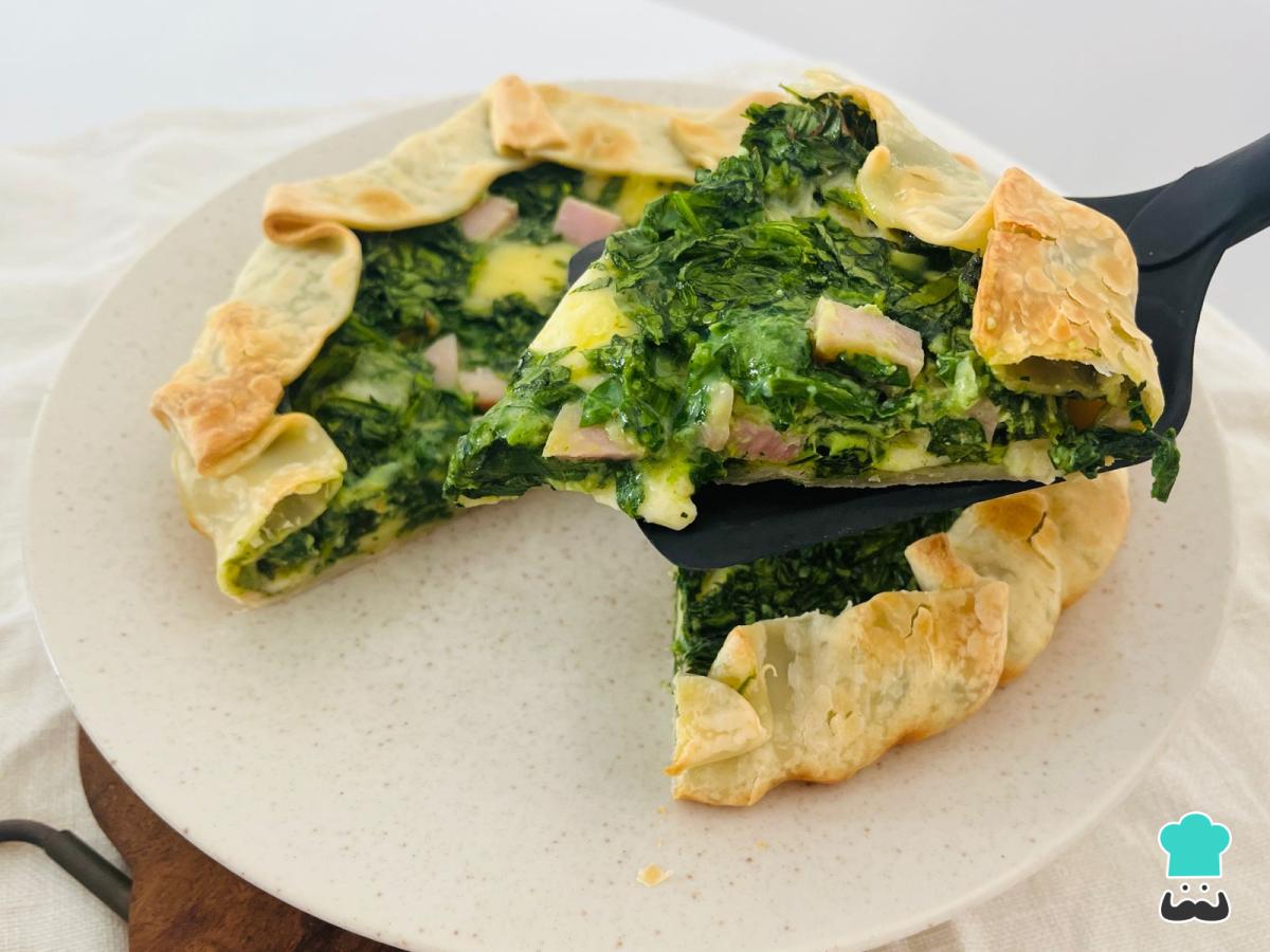 Receta de Tarta de jamón y queso y verduras