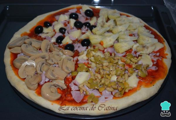 Receta de Pizza cuatro estaciones con Thermomix - Paso 3