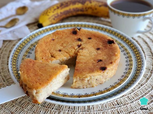 Receta de Bizcocho de plátano y yogur sin harina