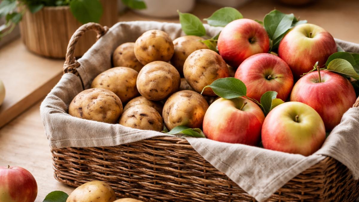 El truco de despensa que casi nadie conoce: por qué deberías guardar las manzanas junto a las patatas