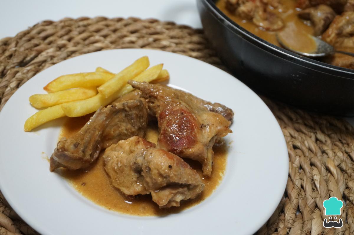 Receta de Conejo en salsa de almendras