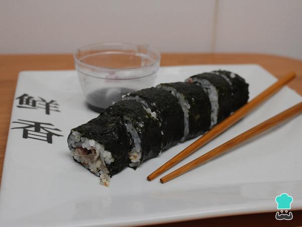 Receta de Sushi de carne y bacon - Paso 12