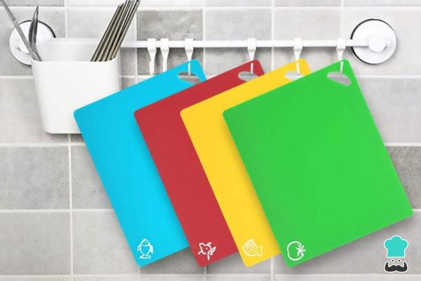 Mejores tablas para cortar alimentos - Vicloon tablas de cortar de plástico – Juego de 6 tablas