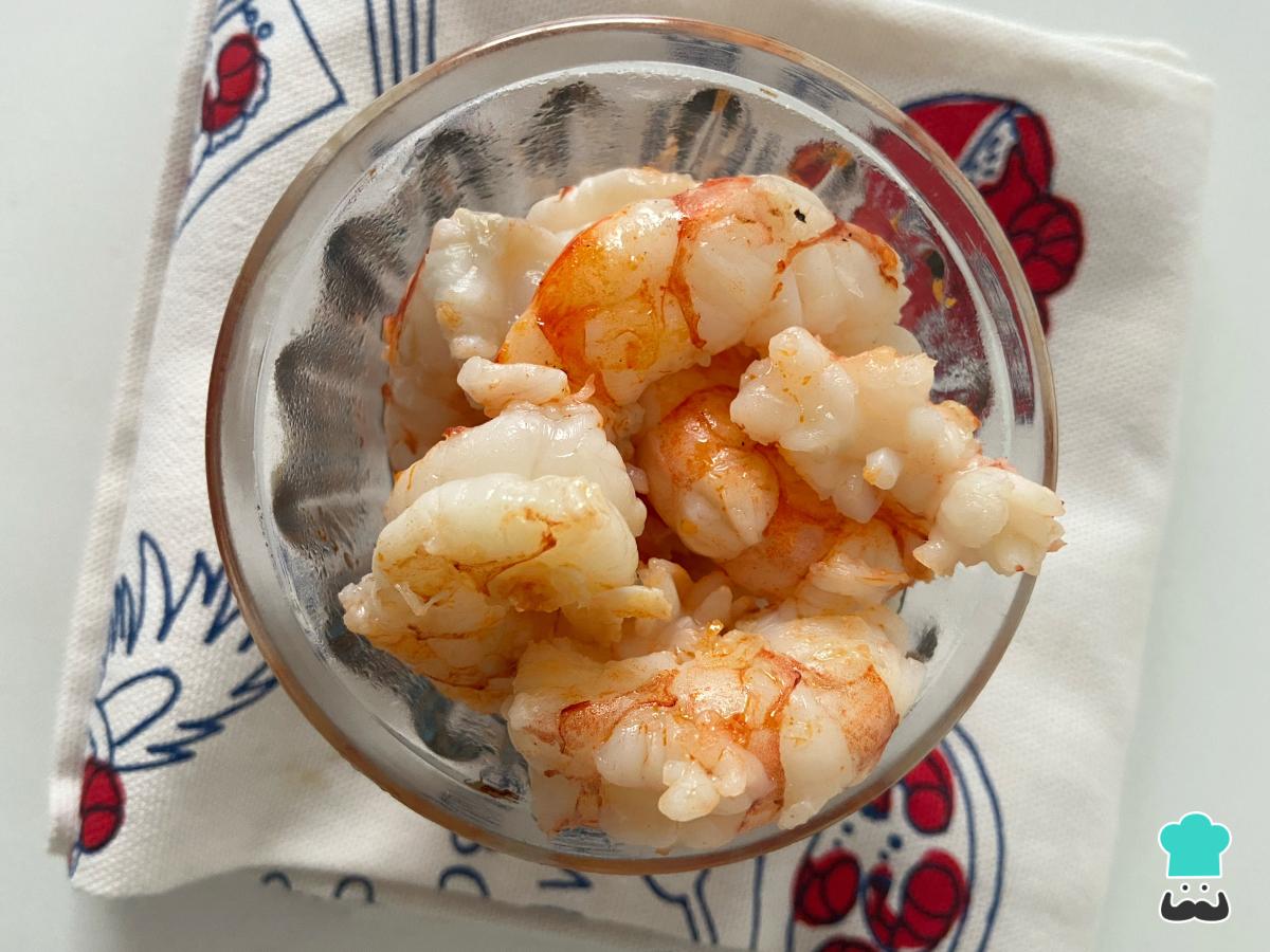 Receta de Langostinos congelados cocidos
