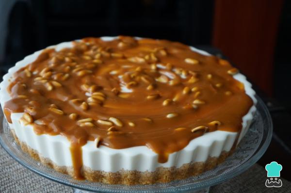 Receta de Tarta de queso con salsa de toffee