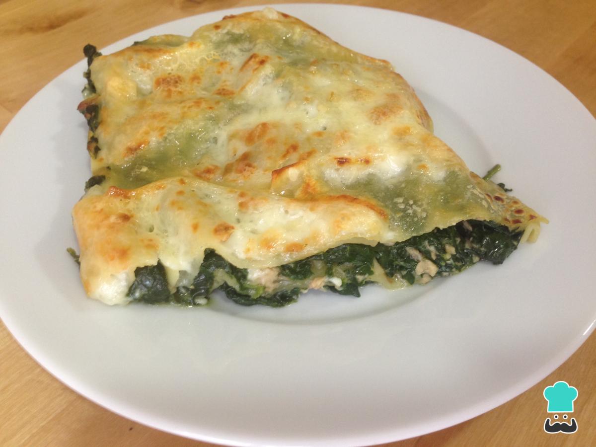 Receta de Lasaña de atún y espinacas
