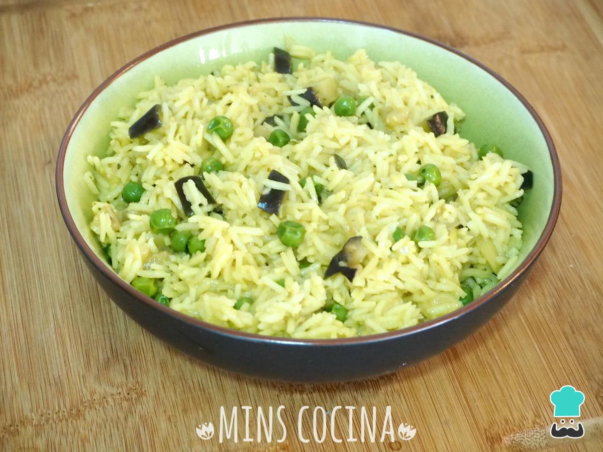 Receta de Arroz con berenjenas