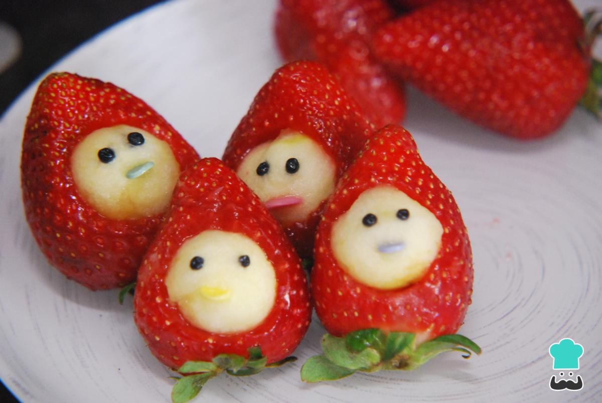 Receta de Figuras con frutas para niños