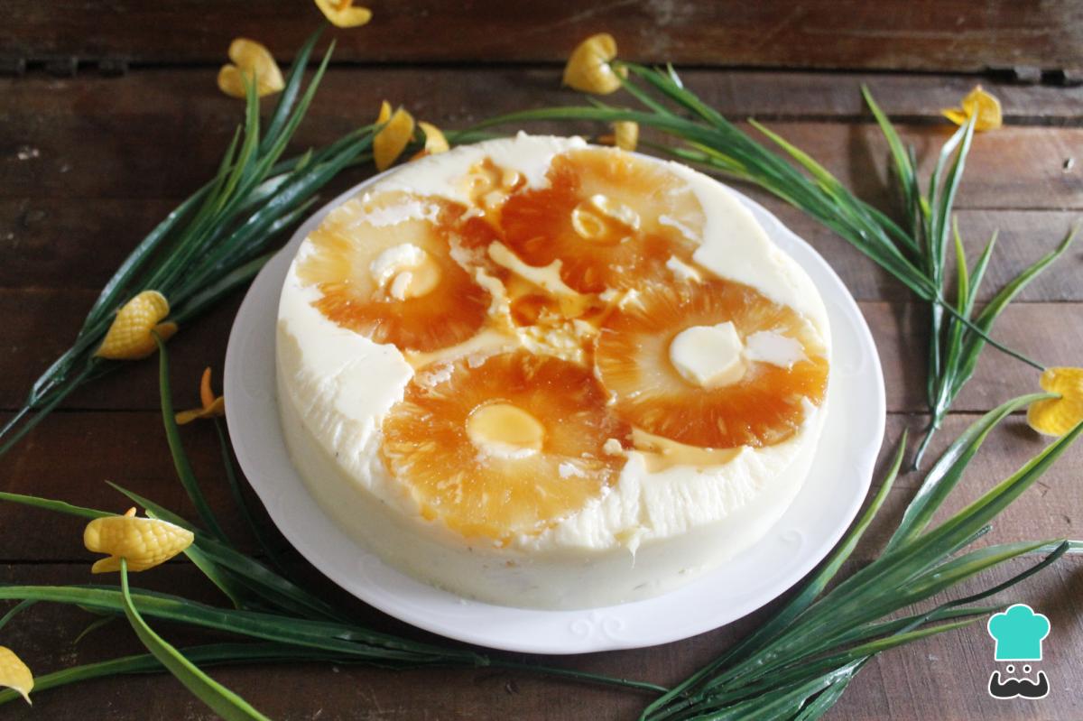 Receta de Tarta de piña con leche condensada