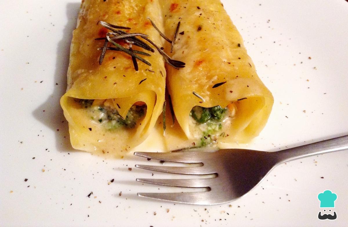 Receta de Canelones de salmón ahumado