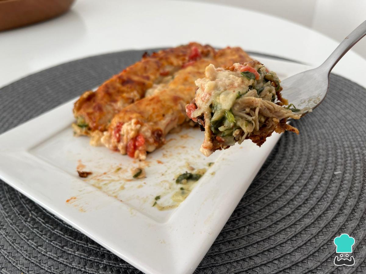Receta de Canelones de verdura y pollo