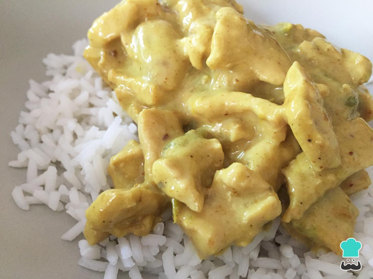 Receta de Pollo al curry con leche de coco