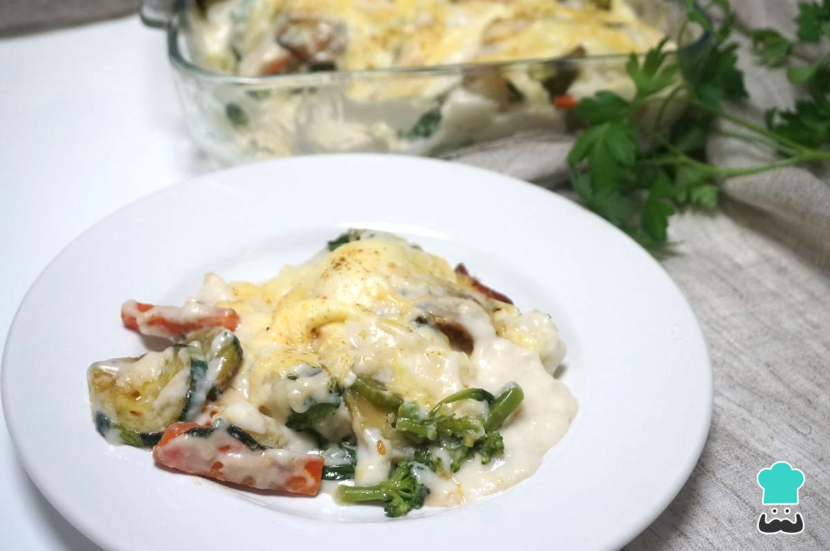 Receta de Verduras con queso