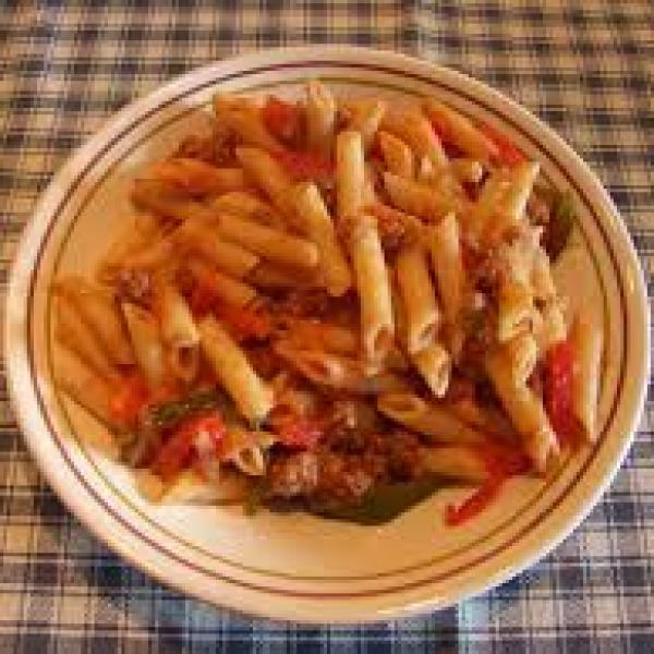 Macarrones con carne picada y queso