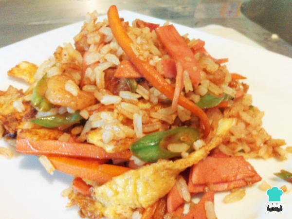 Receta de Arroz tres delicias al wok - Paso 8