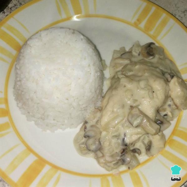 Receta de Pollo con arroz blanco