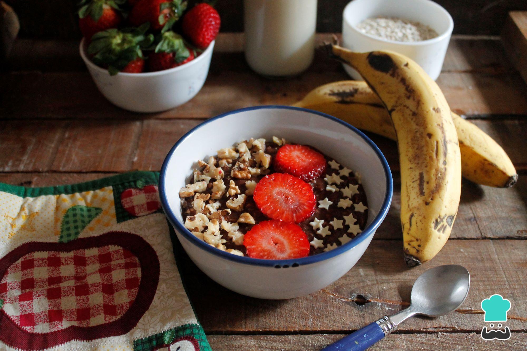 Porridge De Avena Y Chocolate - Receta FÁCIL Y SALUDABLE