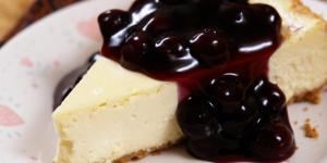 Receta de Tarta de queso con arándanos fácil