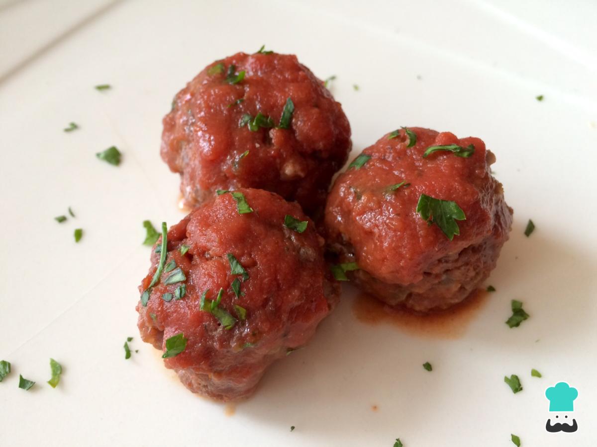 Receta de Albóndigas de carne al microondas