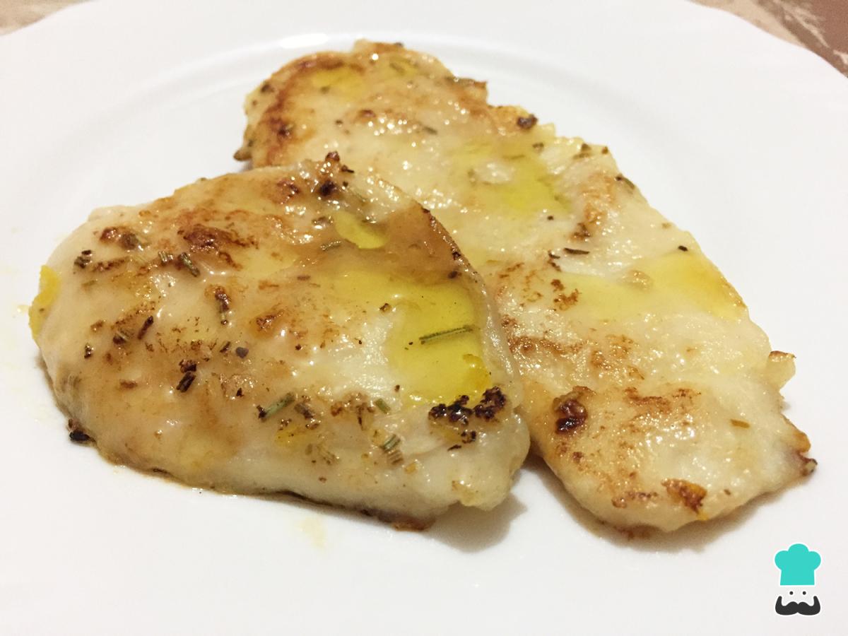 Receta de Pollo marinado con limón y romero