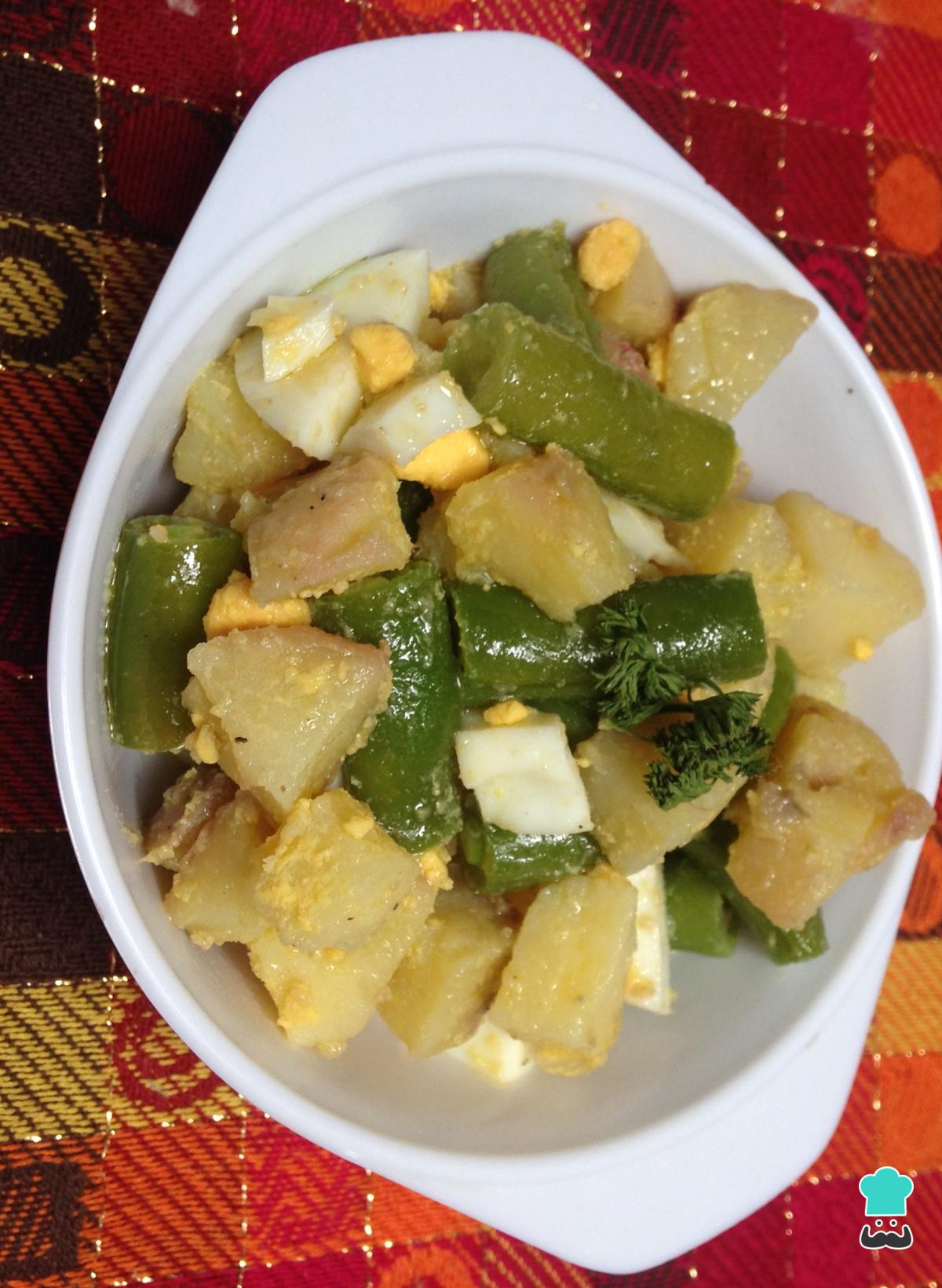 Receta de Ensalada de judías verdes y patatas.