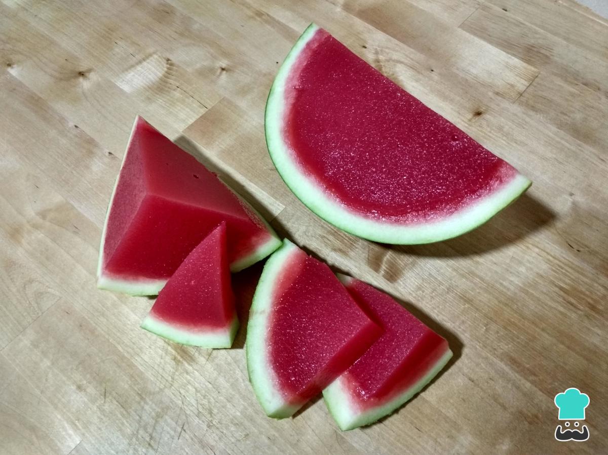 Receta de Gelatina de sandía