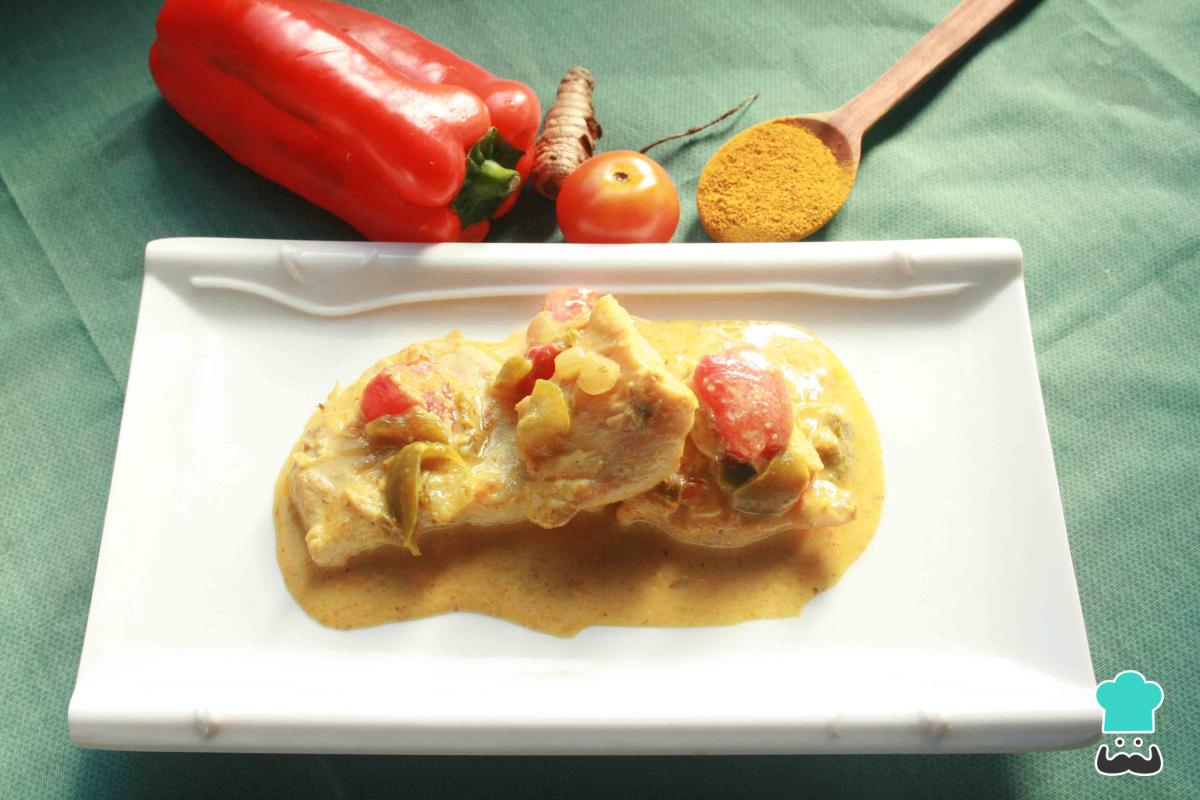 Receta de Pescado en salsa de coco y curry