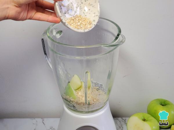 Licuado de manzana y avena para bajar de peso - Paso 3