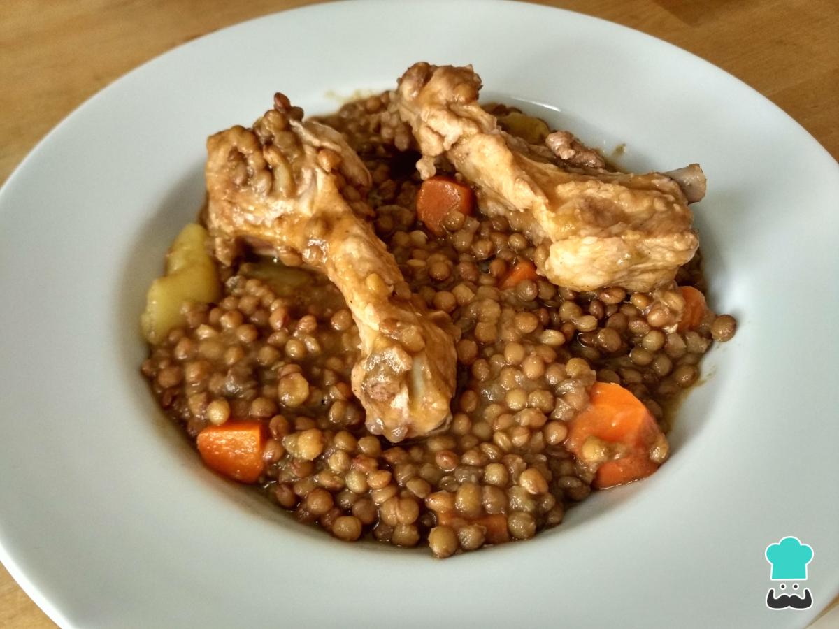 Receta de Lentejas estofadas con costillas