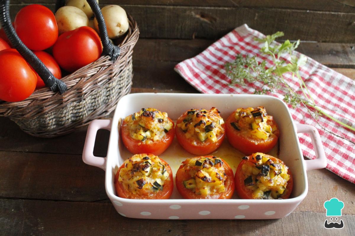 Receta de Tomates rellenos vegetarianos