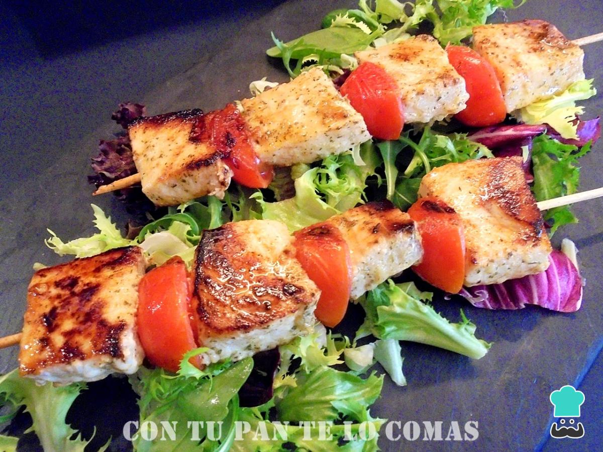 Receta de Brochetas de pez espada