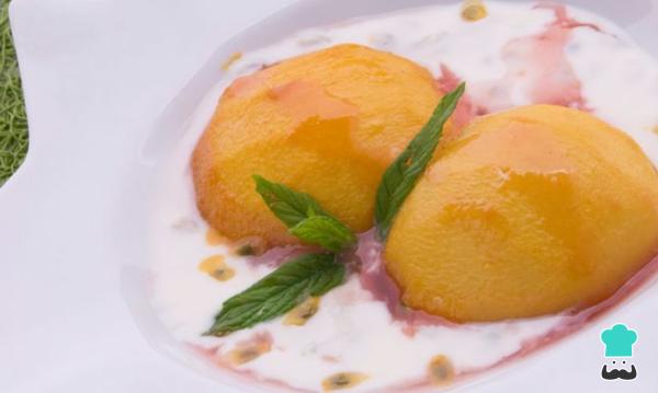 Receta de Melocotones al vino
