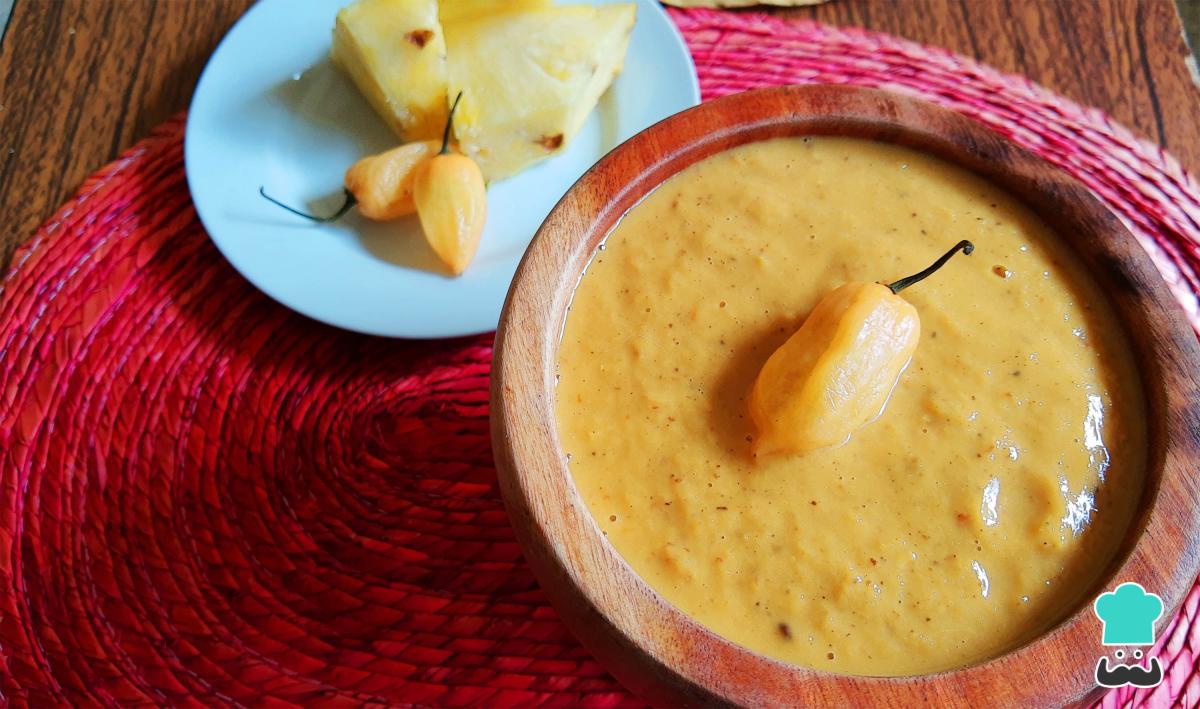 Receta de Salsa de piña con habanero
